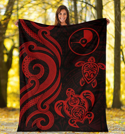 Yap Micronesian Premium Blanket - Red Tentacle Turtle