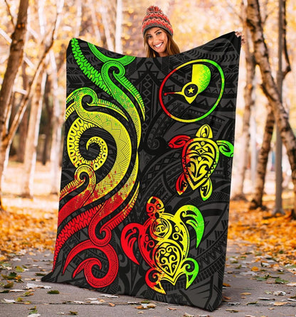 Yap Micronesian Premium Blanket - Reggae Tentacle Turtle