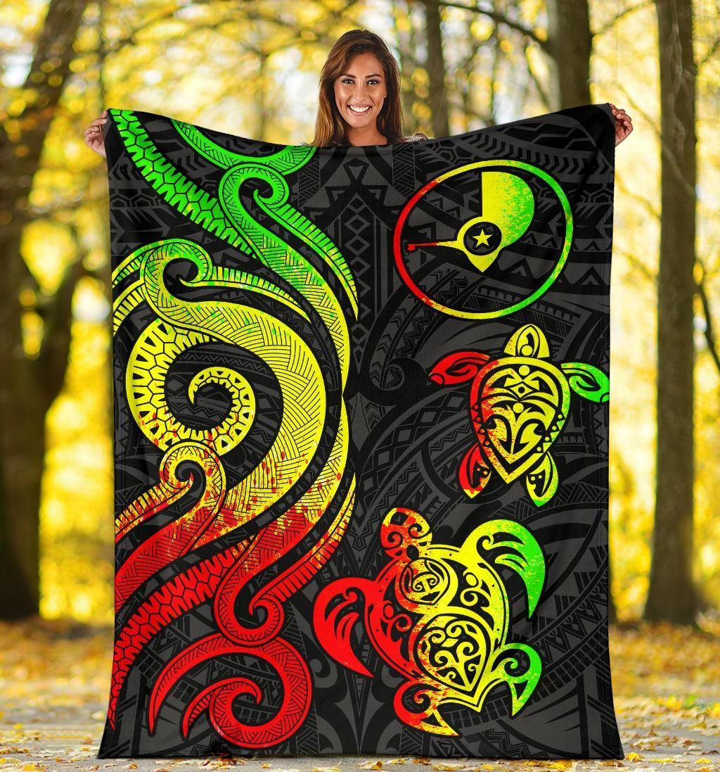 Yap Micronesian Premium Blanket - Reggae Tentacle Turtle