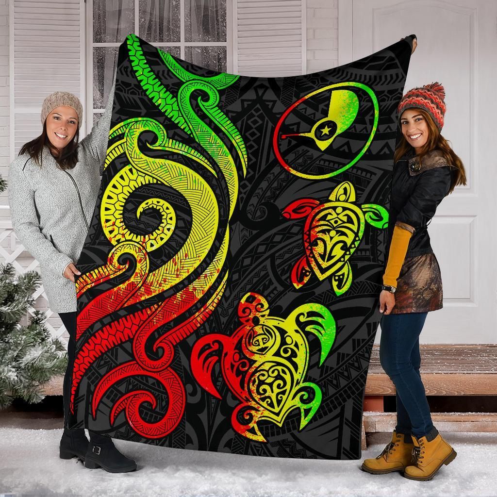 Yap Micronesian Premium Blanket - Reggae Tentacle Turtle