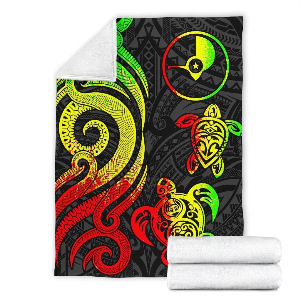 Yap Micronesian Premium Blanket - Reggae Tentacle Turtle