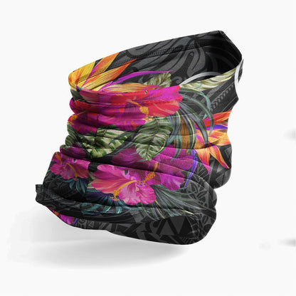 Yap Neck Gaiter - Hibiscus Polynesian Pattern