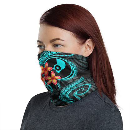 Yap Neck Gaiter - Plumeria Turquoise