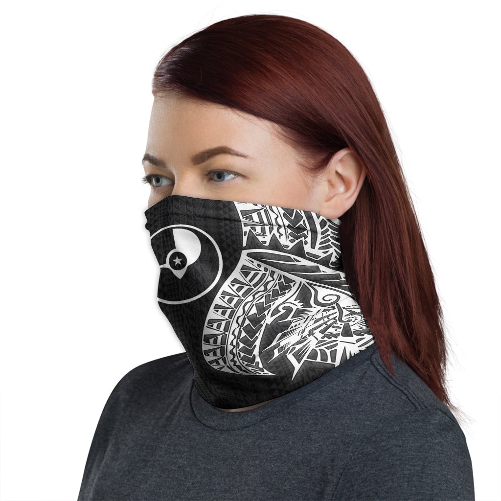 Yap Neck Gaiter - Polynesian Pattern White