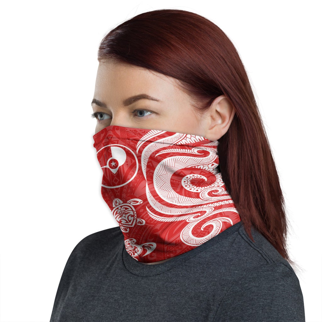 Yap Neck Gaiter - Turtle Tentacle White Red
