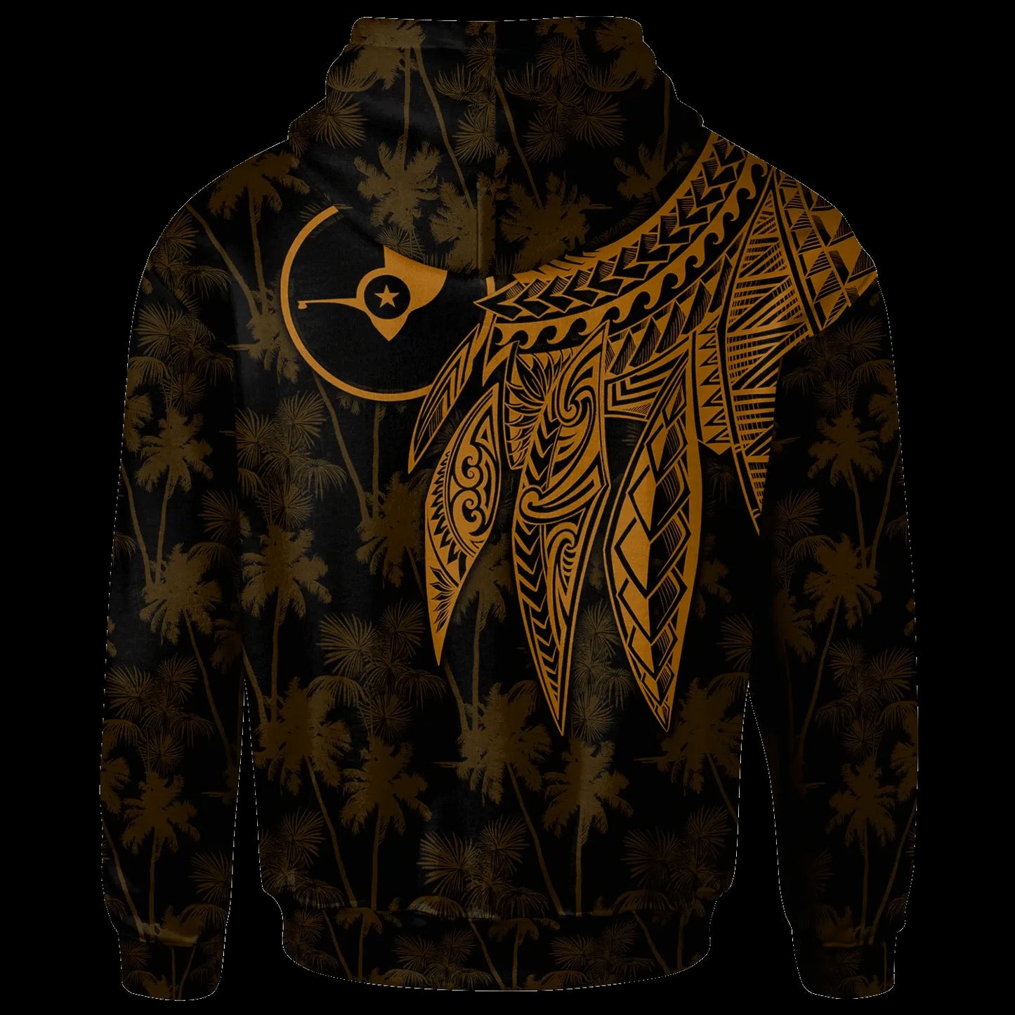 Yap Personalised Hoodie - Polynesian Wings (Golden)