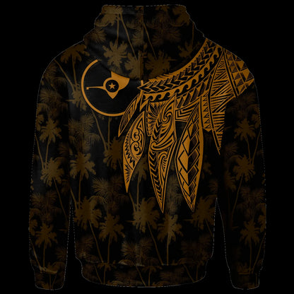 Yap Personalised Hoodie - Polynesian Wings (Golden)