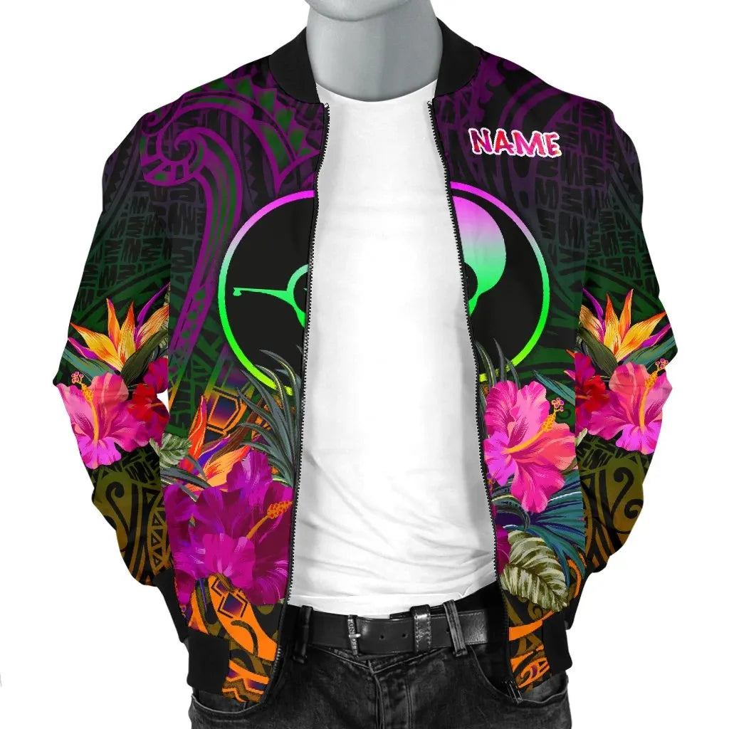 Yap Personalised Bomber Jacket - Summer Hibiscus