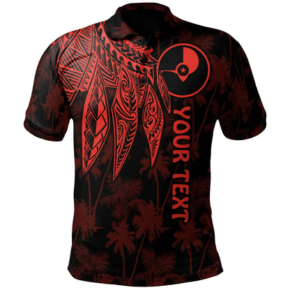 Yap Personalised Polo - Polynesian Wings (Red)