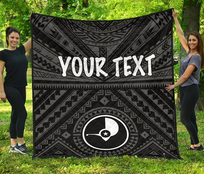 Yap Personalised Premium Quilt - Yap Seal With Polynesian Tattoo Style