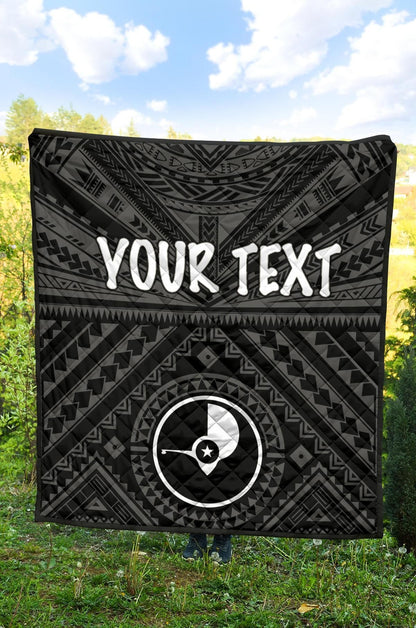 Yap Personalised Premium Quilt - Yap Seal With Polynesian Tattoo Style