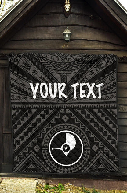 Yap Personalised Premium Quilt - Yap Seal With Polynesian Tattoo Style