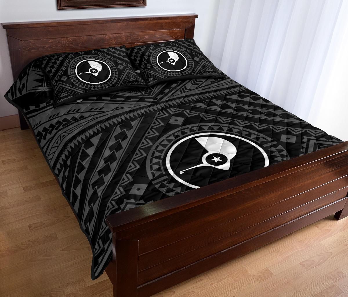 Yap Personalised Quilt Bed Set - Yap Seal With Polynesian Tattoo Style