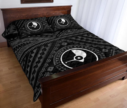 Yap Personalised Quilt Bed Set - Yap Seal With Polynesian Tattoo Style