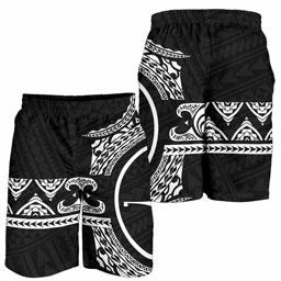 Yap Polynesian All Over Print Men Short - Black Version