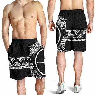 Yap Polynesian All Over Print Men Short - Black Version