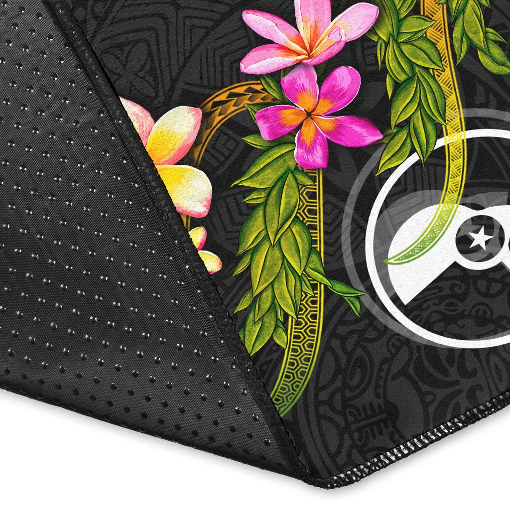 Yap Polynesian Area Rug - Plumeria Tribal