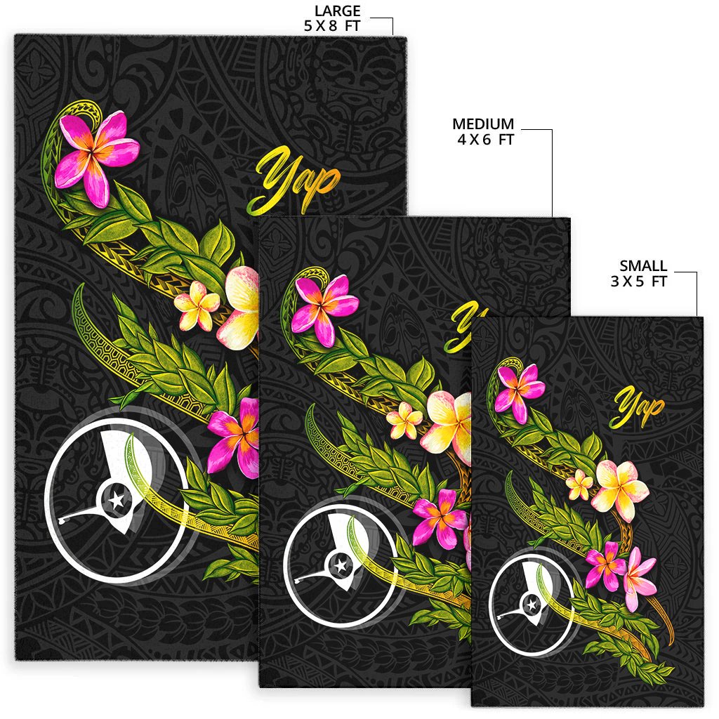 Yap Polynesian Area Rug - Plumeria Tribal