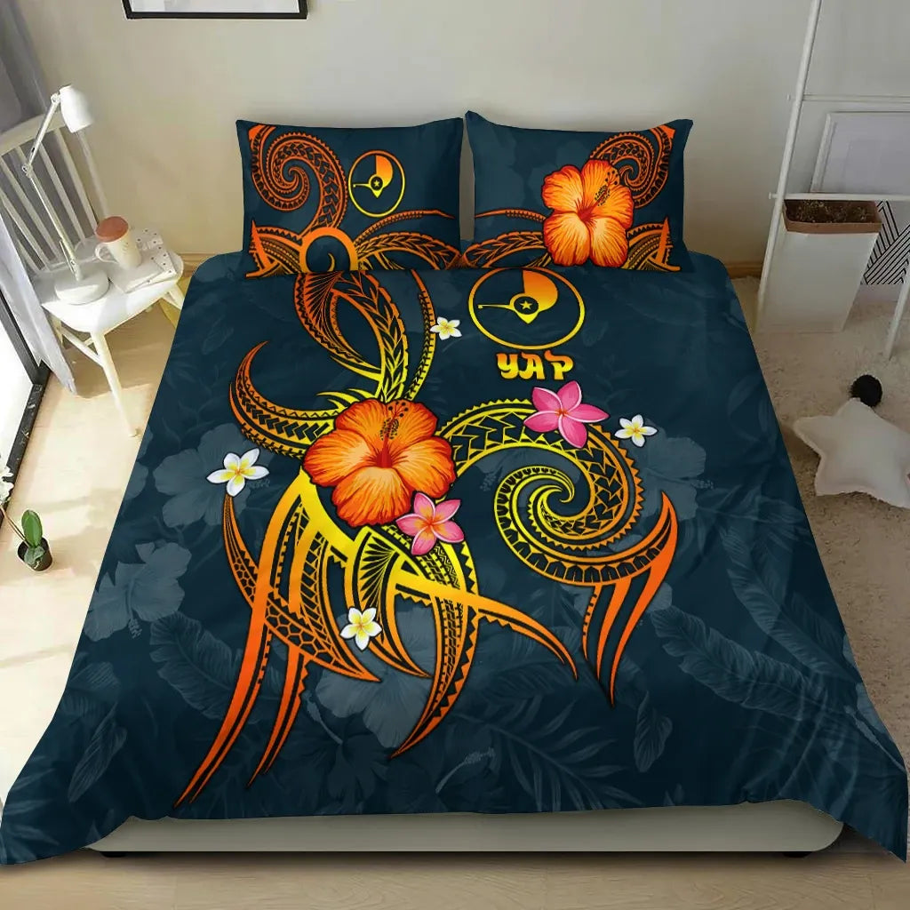 Yap Polynesian Bedding Set - Legend Of Yap (Blue)