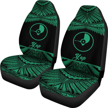 Yap Polynesian Car Seat Covers - Pride Green Version