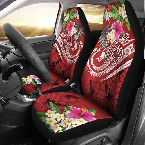 YAP Polynesian Car Seat Covers - Summer Plumeria (Red)