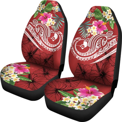 YAP Polynesian Car Seat Covers - Summer Plumeria (Red)