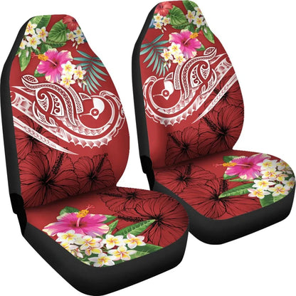 YAP Polynesian Car Seat Covers - Summer Plumeria (Red)