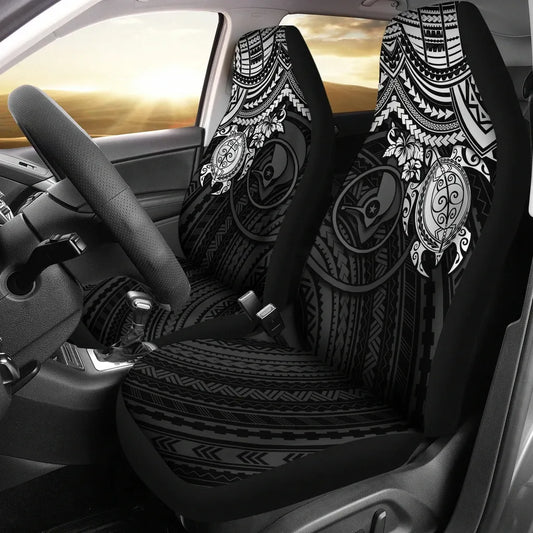 Yap Polynesian Car Seat Covers - White Turtle
