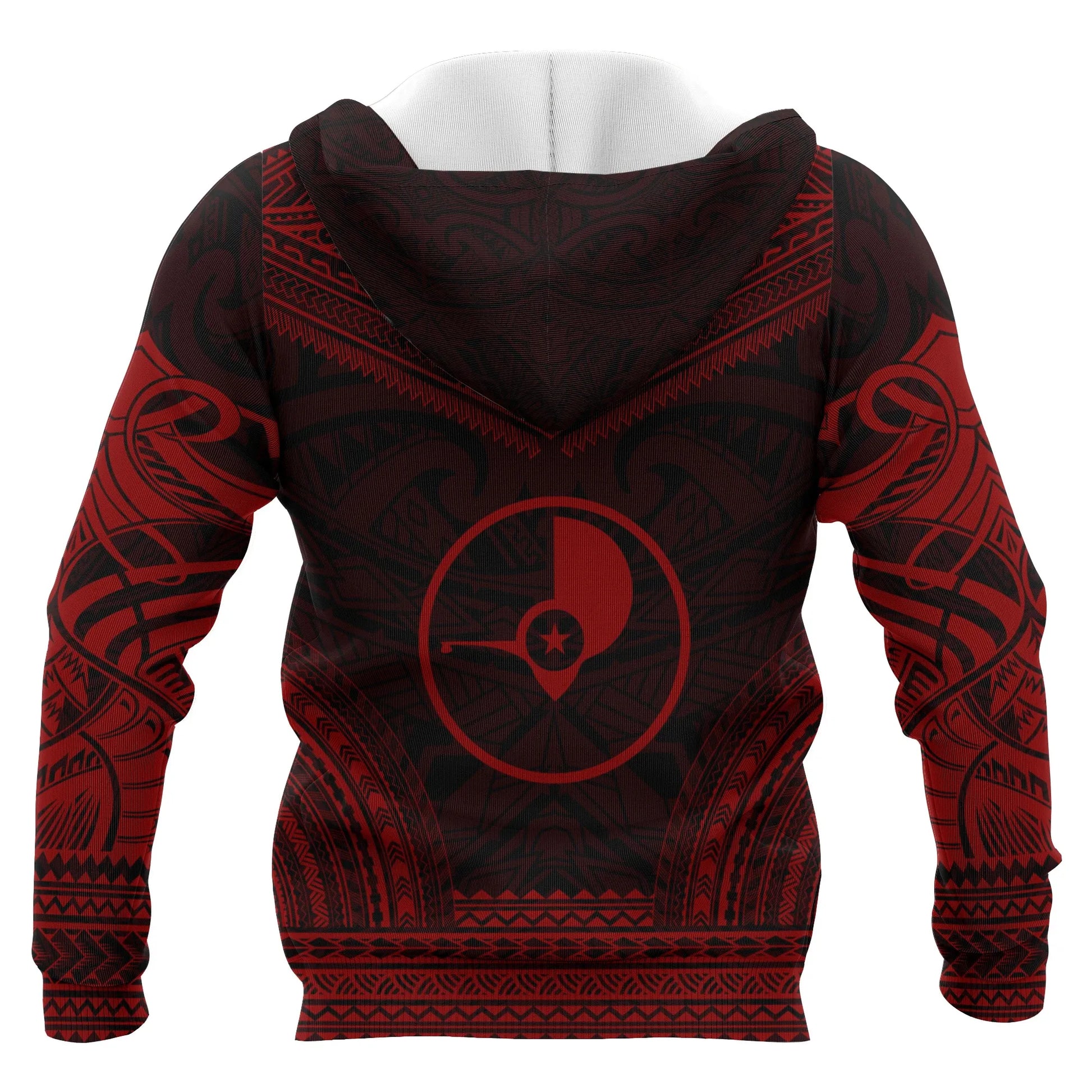 Yap Polynesian Chief Custom Personalised Hoodie - Red Version