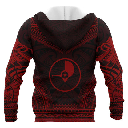 Yap Polynesian Chief Custom Personalised Hoodie - Red Version