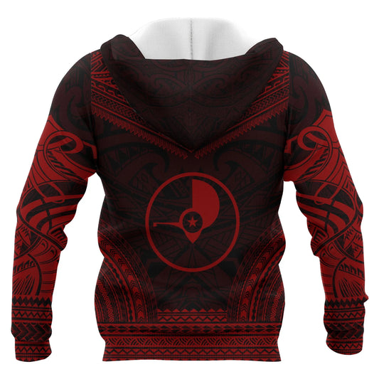 Yap Polynesian Chief Custom Personalised Hoodie - Red Version