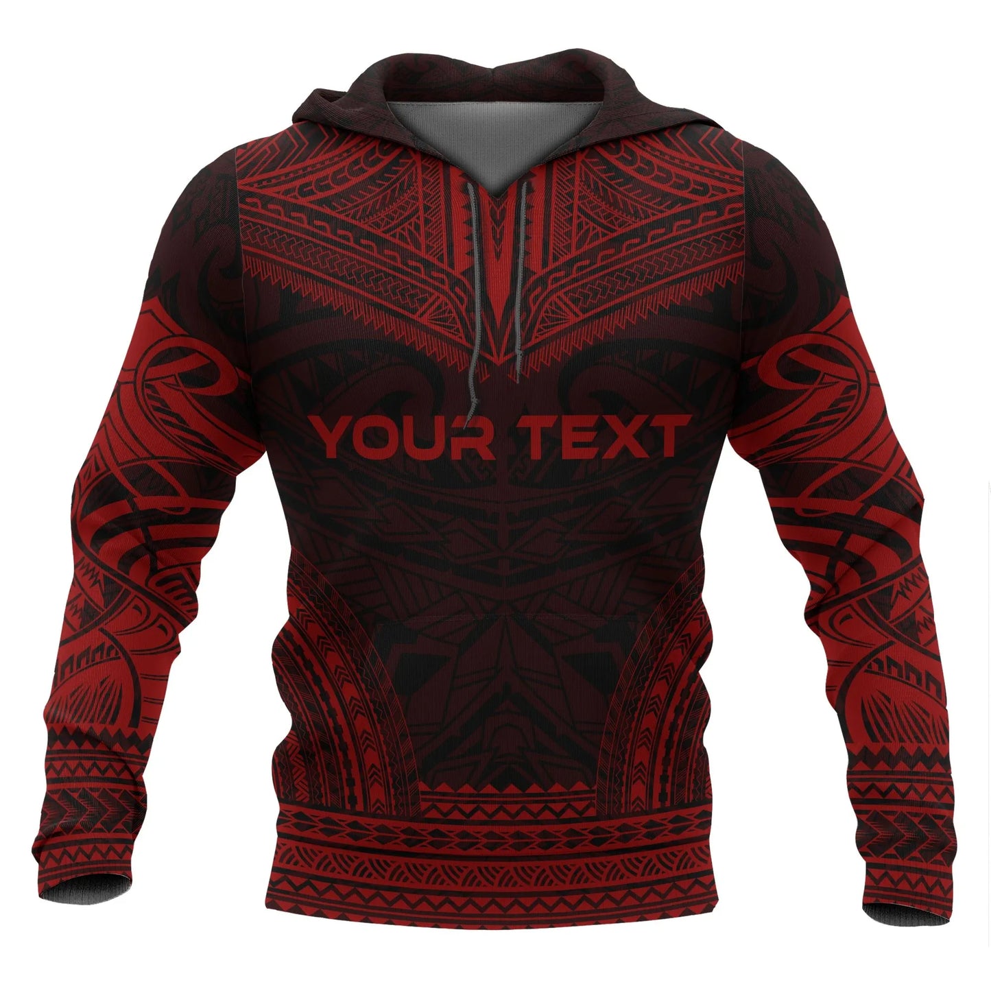 Yap Polynesian Chief Custom Personalised Hoodie - Red Version