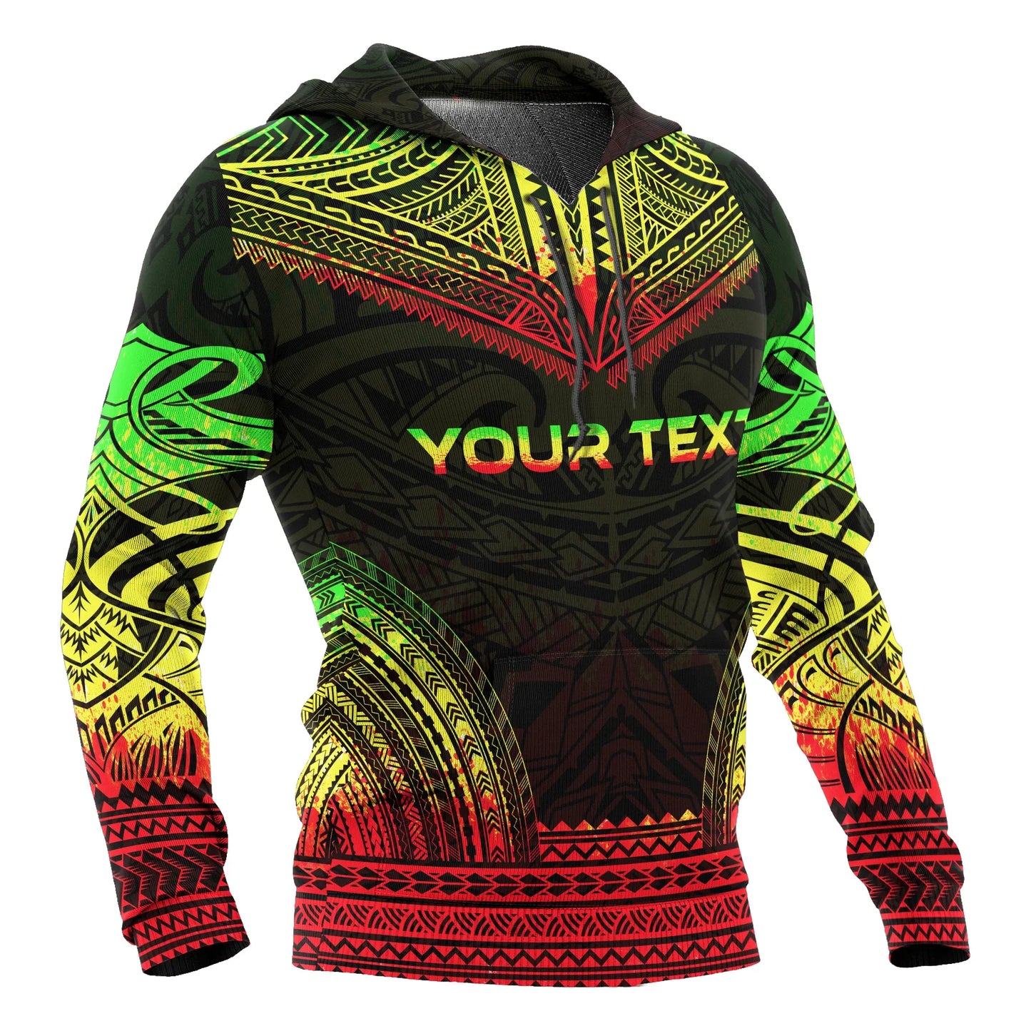 Yap Polynesian Chief Custom Personalised Hoodie - Reggae Version
