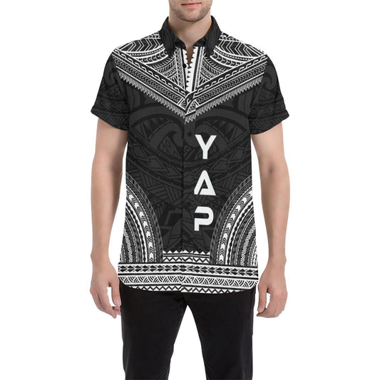 Yap Polynesian Chief Short Sleeve Shirt - Black Version