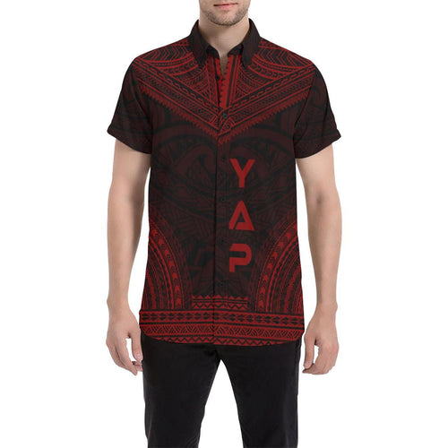 Yap Polynesian Chief Short Sleeve Shirt - Red Version