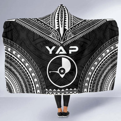 Yap Polynesian Chief Hooded Blanket - Black Version