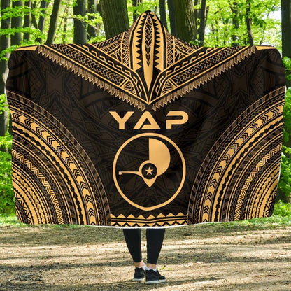 Yap Polynesian Chief Hooded Blanket - Gold Version