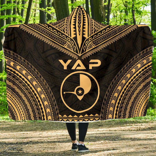 Yap Polynesian Chief Hooded Blanket - Gold Version