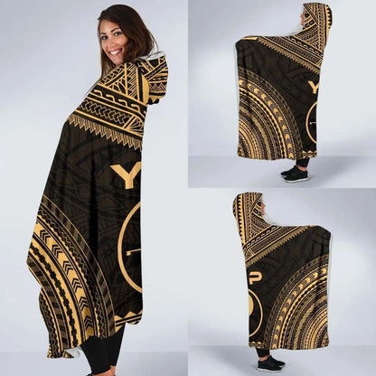 Yap Polynesian Chief Hooded Blanket - Gold Version