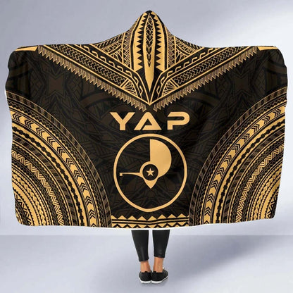 Yap Polynesian Chief Hooded Blanket - Gold Version
