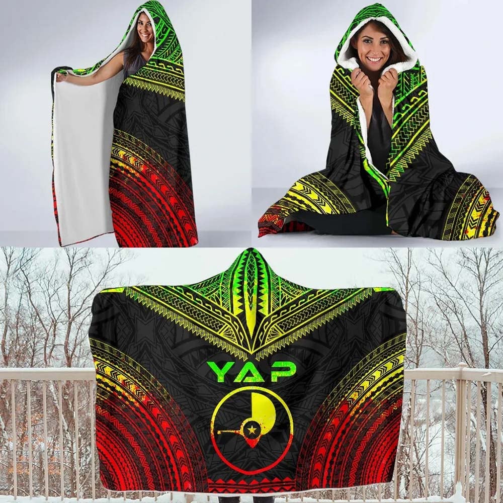 Yap Polynesian Chief Hooded Blanket - Reggae Version