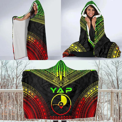 Yap Polynesian Chief Hooded Blanket - Reggae Version