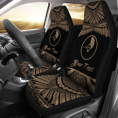Yap Polynesian Custom Personalised Peisonalised Car Seat Covers - Pride Gold Version