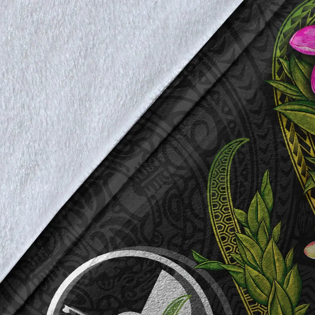 Yap Polynesian Custom Personalised Blanket - Plumeria Tribal