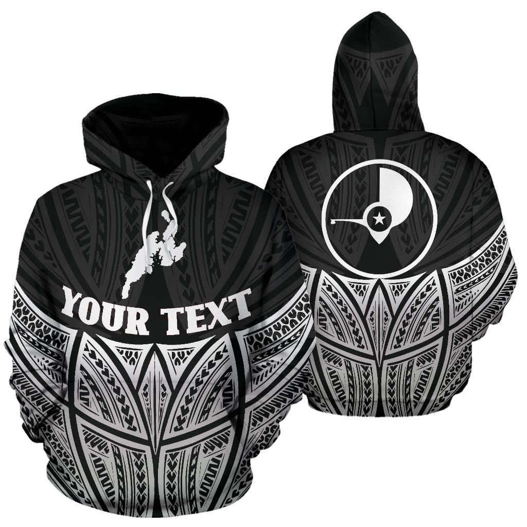Yap Polynesian Custom Personalised Hoodie Black Pride Map nd Seal