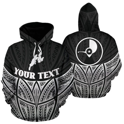Yap Polynesian Custom Personalised Hoodie Black Pride Map nd Seal