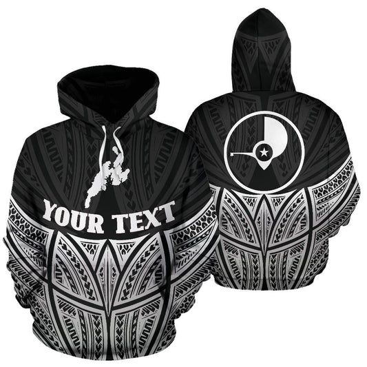 Yap Polynesian Custom Personalised Hoodie Black Pride Map nd Seal