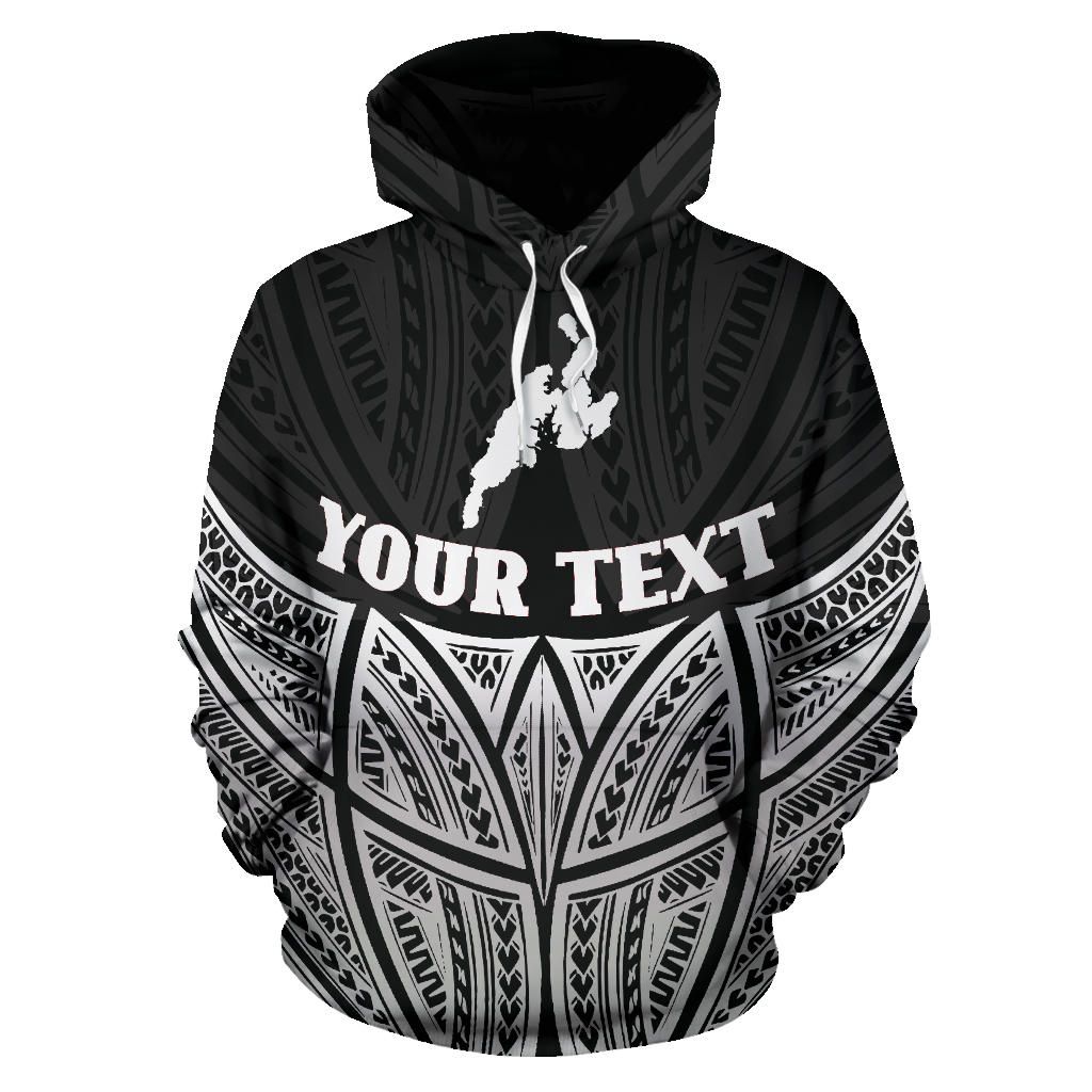 Yap Polynesian Custom Personalised Hoodie Black Pride Map nd Seal
