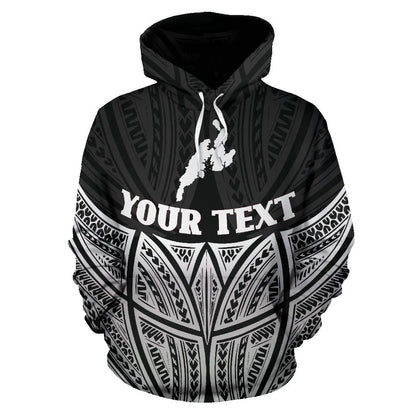 Yap Polynesian Custom Personalised Hoodie Black Pride Map nd Seal