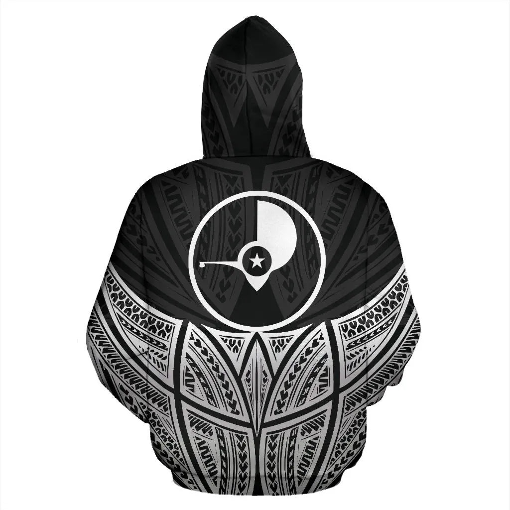 Yap Polynesian Custom Personalised Hoodie Black Pride Map nd Seal
